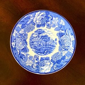 Enoch Woods Blue & White Round  Bowl Enoch Woods English Scenery Woods Sons Blue